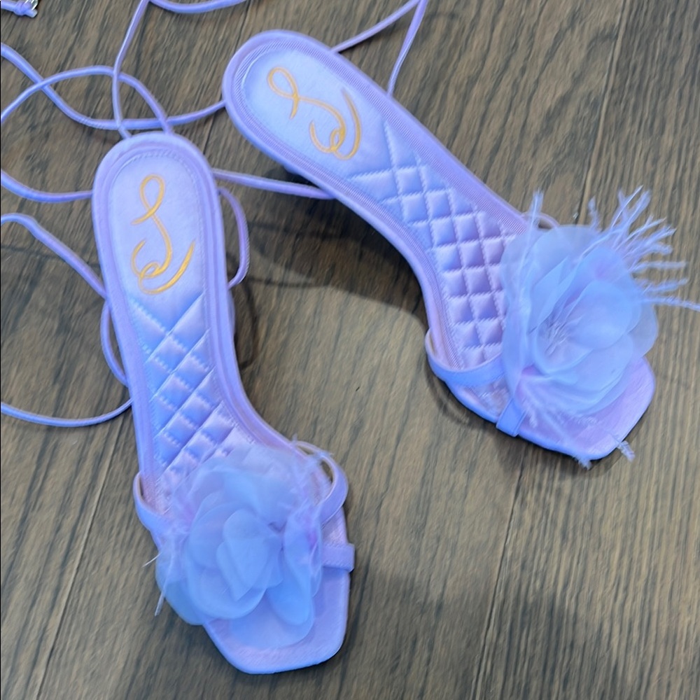 Sam Edelman Purple Heels with Lattice Design